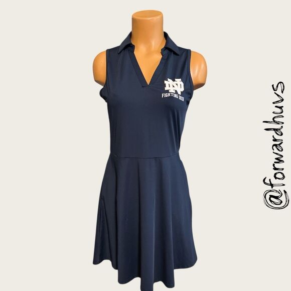 Navy All-Court Tennis Dress – UNBRANDED - ND Fighting Irish Logo - Size Medium - Picture 1 of 10